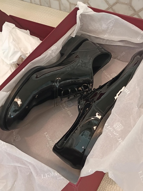 Bruno Magli Arno Sera Plain-toe Balmoral Oxfords Black Patent main image 9
